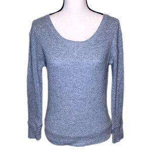 J. Crew Women's Long Sleeve Waffle Gray Sweater Size XXS